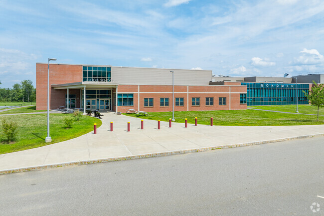 This is the entrance to the Nokomis Regional Middle School.