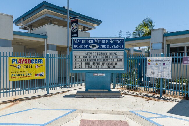 Philip Magruder Middle School in Torrance, CA is home of the Mustangs.
