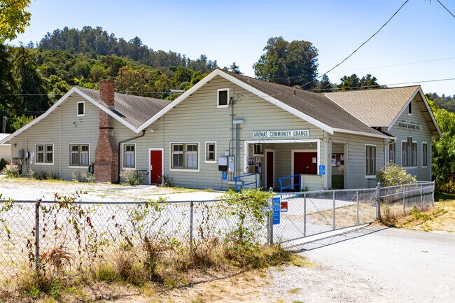 Aromas Grange is a historic community hall that hosts local events, classes, and gatherings.