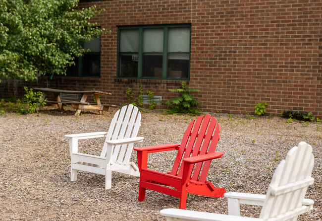 Both students and teachers can enjoy the sitting area at Dr. Norman W. Crisp Elementary School.