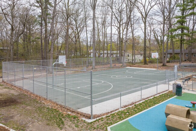 Jaycee Park has a basketball court and a playground for residents to enjoy.