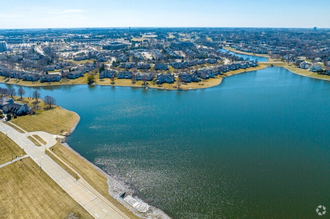 Clive Lake is surrounded by some of the most beautiful homes in the area.