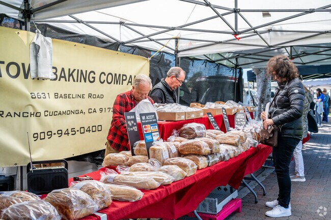 Find freshly baked bread and goods at the San Clemente Farmers Market every Sunday near the Marblehead neighborhood..