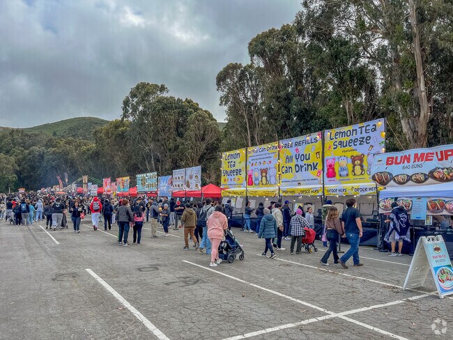 FoodieLand Night Market in Daly City is located at the Cow Palace.