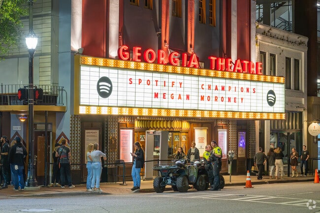 North Avenue is located close to popular venues like the historic Georgia Theater.