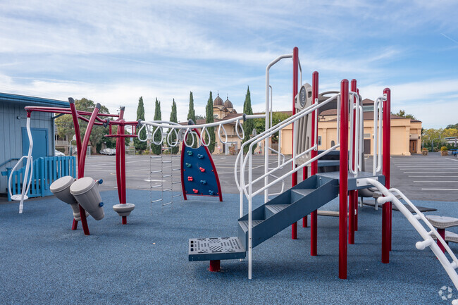 Your kids will never want to leave the playground at St. Dominic School.