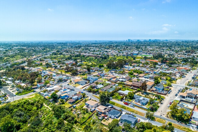 An elevated view shows the neighborhood of Swan Canyon.