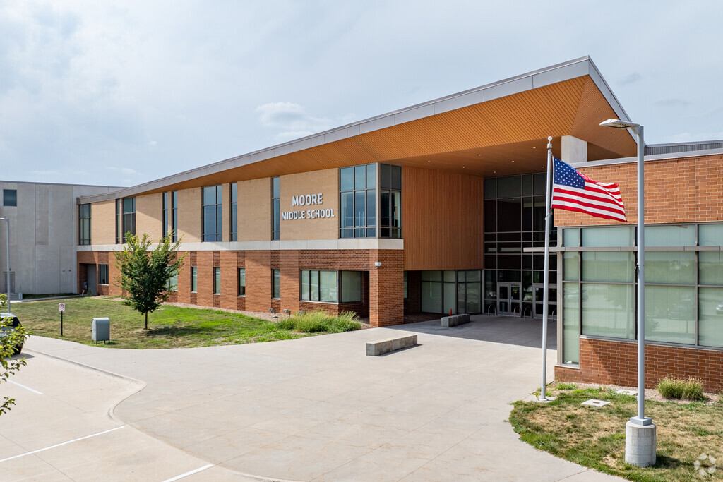 Moore Middle School serves grades 6-8.