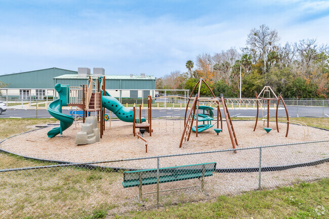 Kids enjoy playing on the play area at Sunray Elementary School.