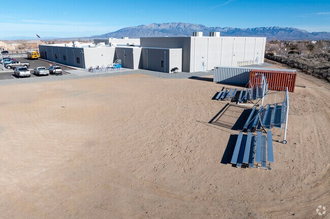 Bleachers at Southwest Aeronautical Mathematics and Science Academy.