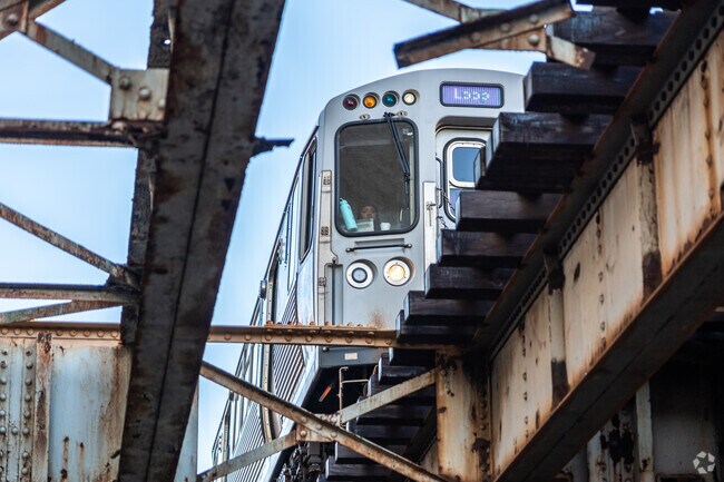 It is super convenient to grab a ride on the CTA train in the Old Town neighorhood.