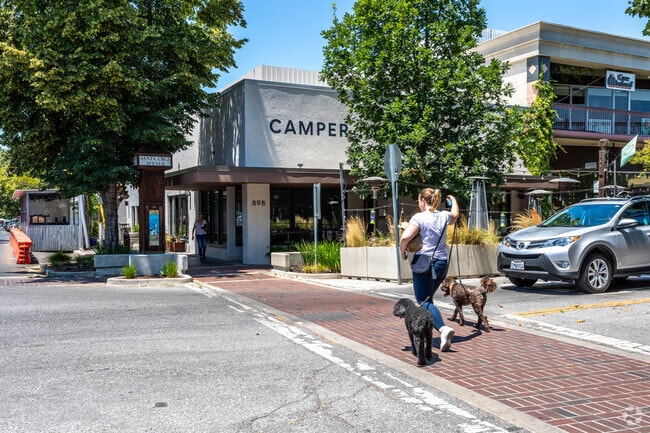 Discover Camper, an upscale eatery with rustic, lantern-lit decor in Downtown Menlo Park.