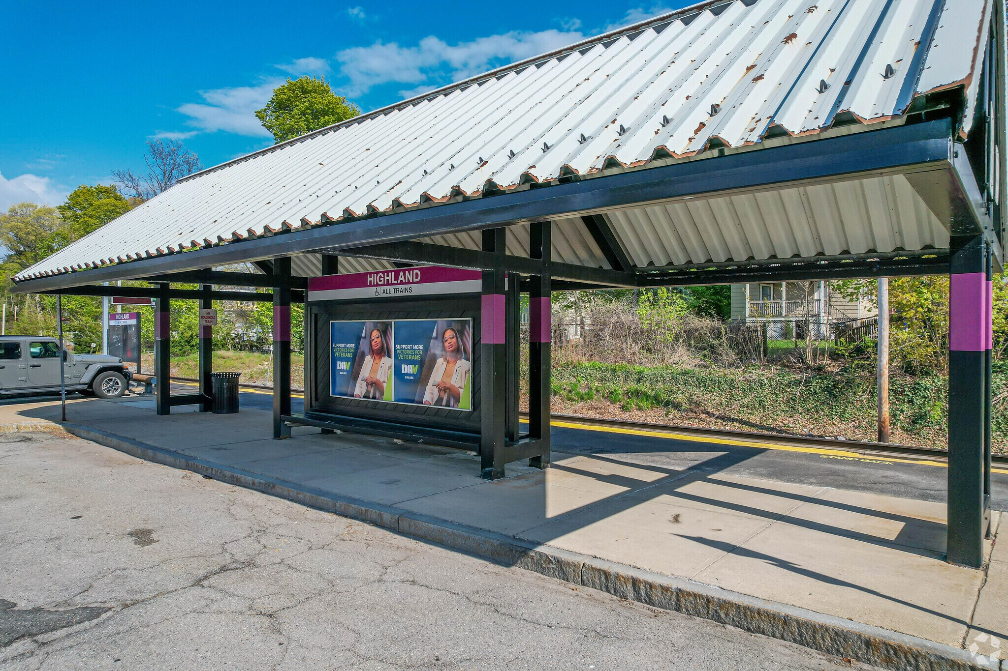 Bellevue Hill's three stops travel north to the South Station terminal in Downtown Boston.