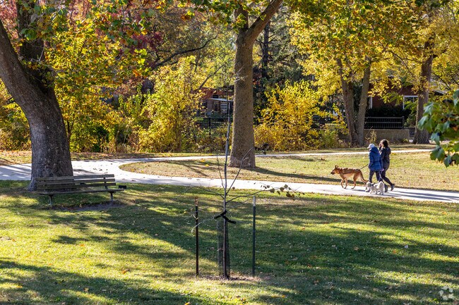 Residents of Creekside take advantage of the trails that weave through their neighborhood.