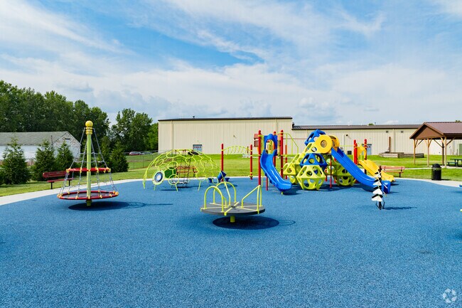 Located next to the Hardin County YMCA, the Chad Roof's Inclusive Playground features ADA-compliant equipment.