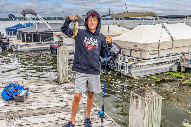The fish are always biting on Pewaukee Lake in Delafield Town.