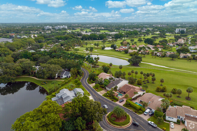 Boca West gated community with its beautiful big lots homes.