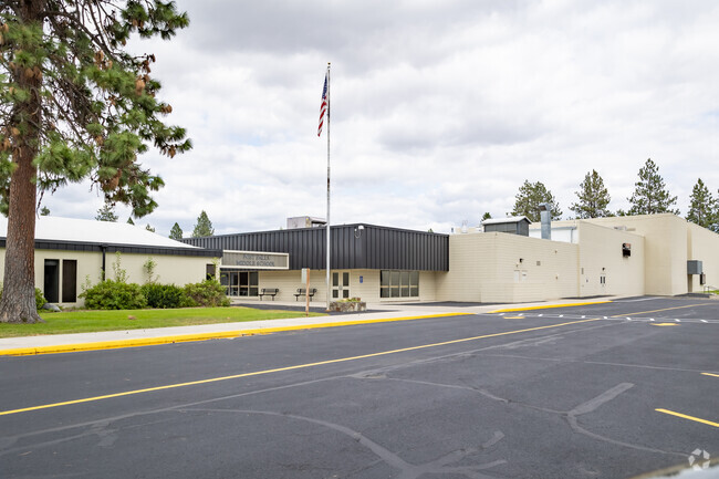 Student drop off area at Post Falls Middle School.