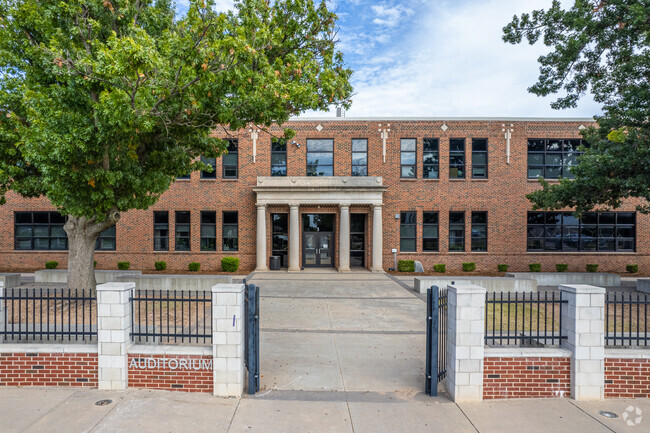 The school's administrative office at Longfellow Middle School in Norman.