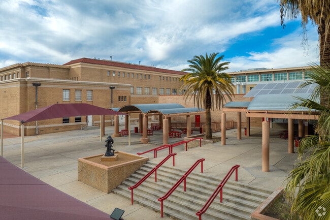Tucson High Magnet School serves grades 9-12 in Tucson, Arizona.