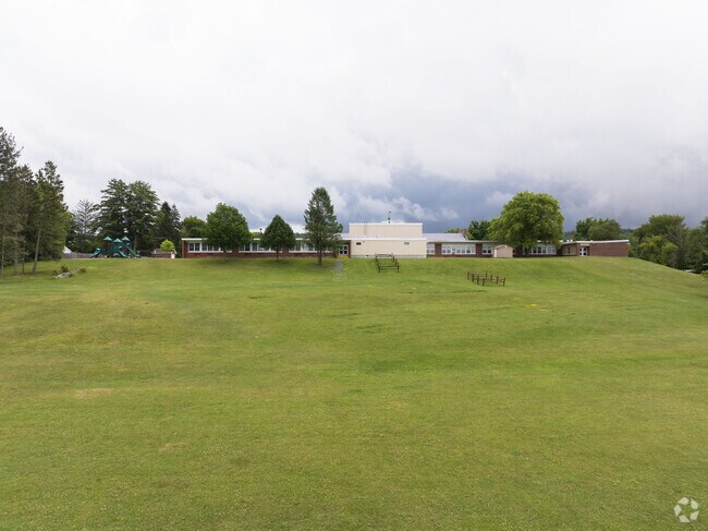 A large field to play sports on at Donald P. Sutherland School in Nassau, NY.