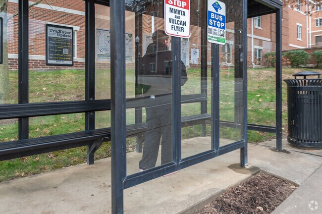 A resident waiting for public transportation.