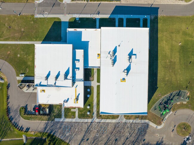 The Harrison Middle School is in a fringe town setting.