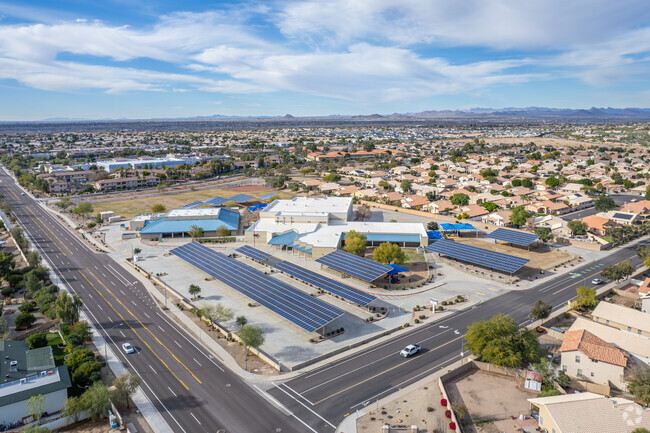 A bird's eye view of Parkridge Elementary School in Peoria.