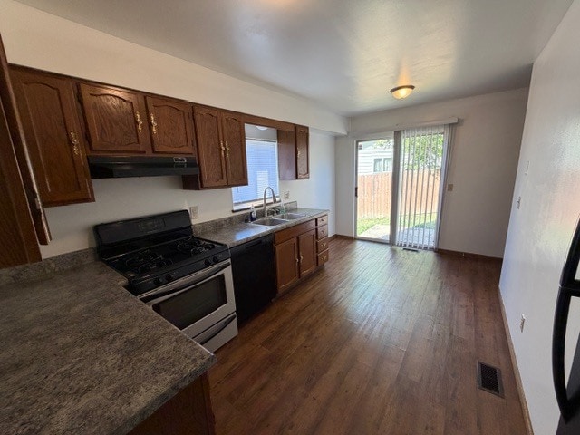 Kitchen with door to patio