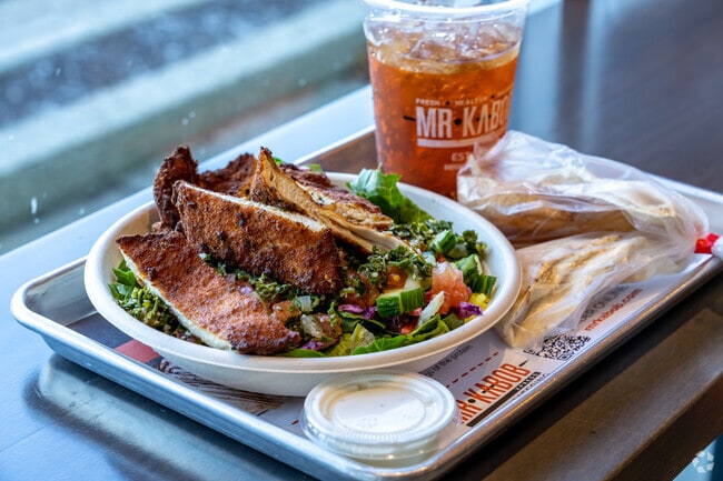 Mr. Kabob is a local favorite for fresh, made-to-order Mediterranean bowls and wraps.