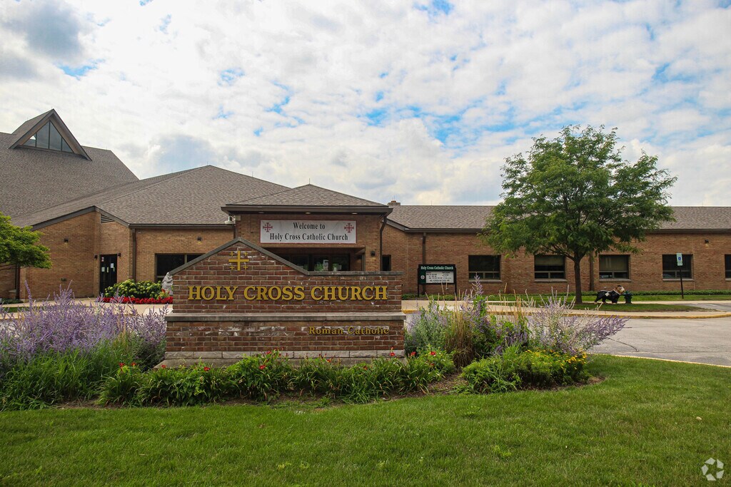 Holy Cross Catholic School building in Nelson Lake.