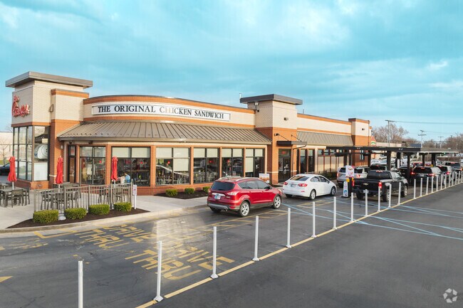Chick-fil-A gets busy at dinner time in Cowing Park.