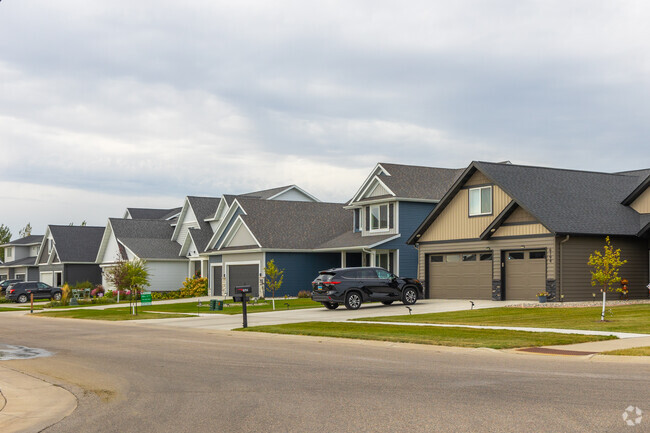 McMahon Estates primarily consists of single-family homes with modern design elements.