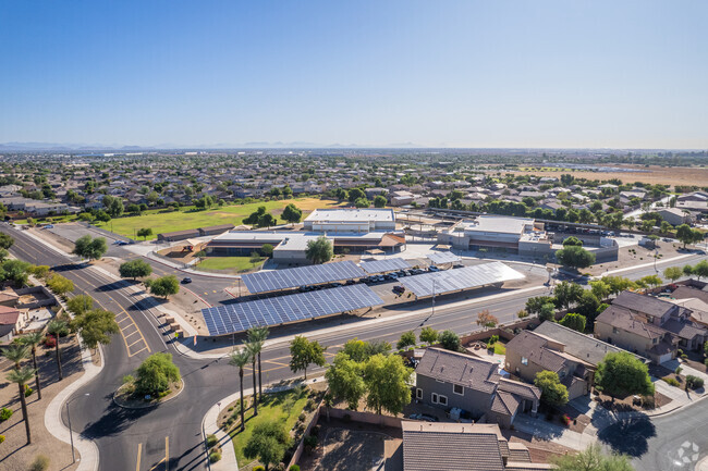 A breathtaking aerial view of Rancho Gabriela Elementary School in Surprise.