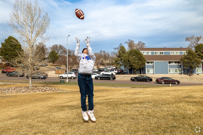 Play catch with your friends at Van Diest Park.