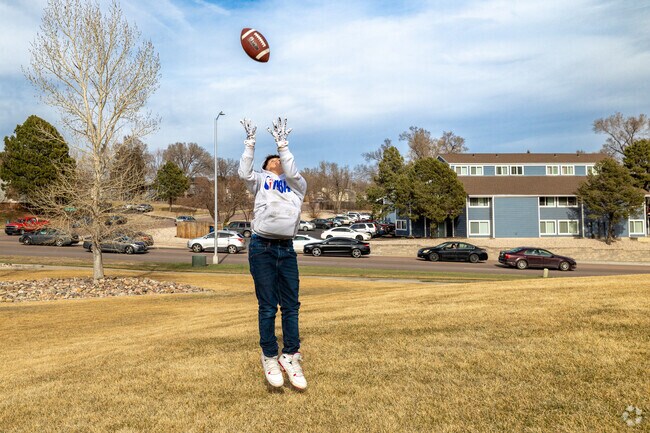 Play catch with your friends at Van Diest Park.