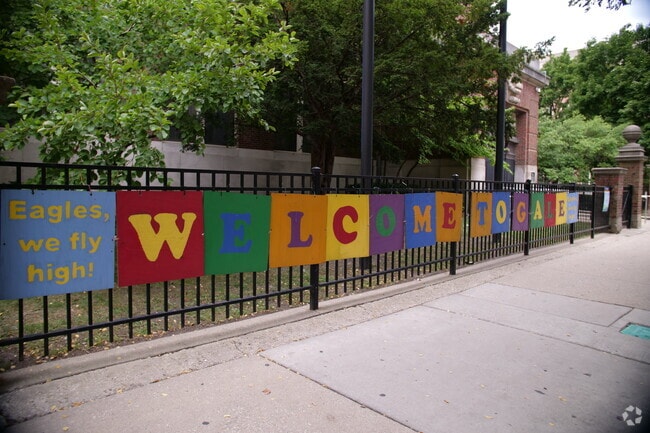Gale Community Academy welcomes its students from Rogers Park.