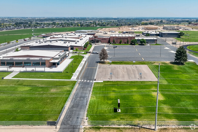 Student parking at Valliview Middle School.