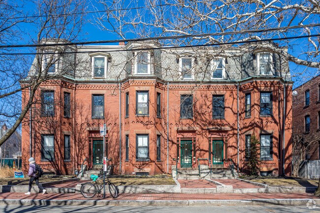 Brick townhouses are one of the many different types of housing in Baldwin.