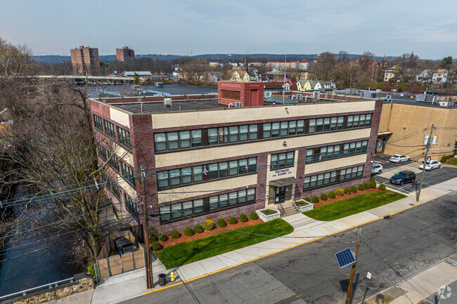 Aerial view of Westbridge Academy private school in Bloomfield
