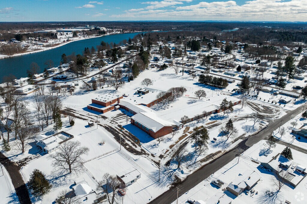 J.E. Lanigan School in Fulton is located on the banks of the Oswego River.
