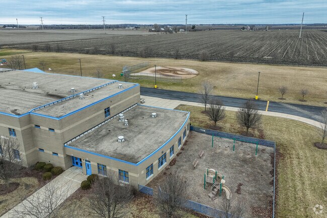 Bristol Bay Elementary School has a small playground on the side of the school.