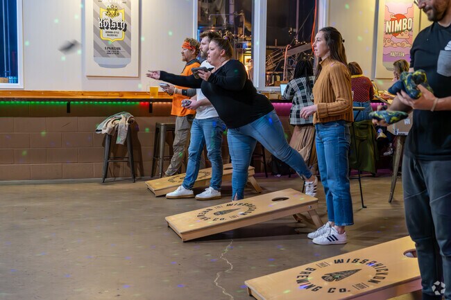 Stop in to Wissahickon Brewery for some corn hole competition with local craft beers.