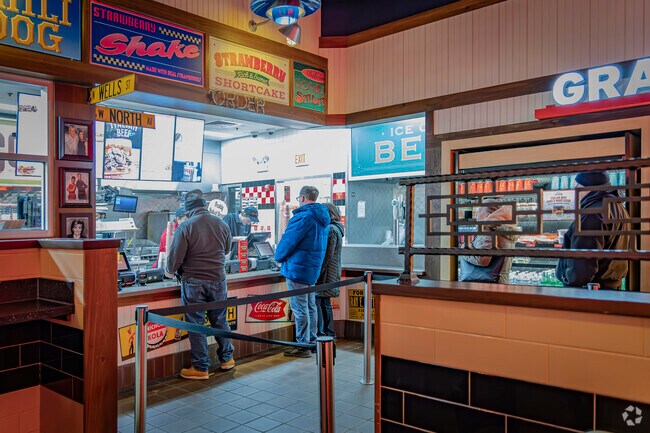 If you're in a rush for lunch, check out Portillo's in Harwood Heights.