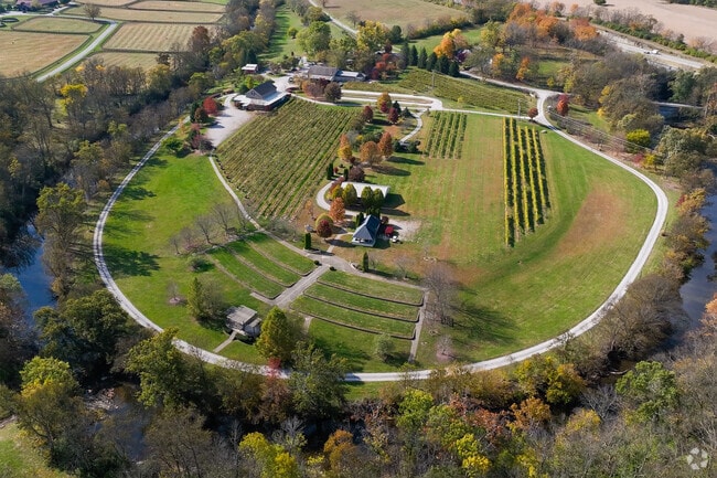 Enjoy a beautiful fall afternoon drinking wine at Equus Run Vineyards near Paynes Depot.