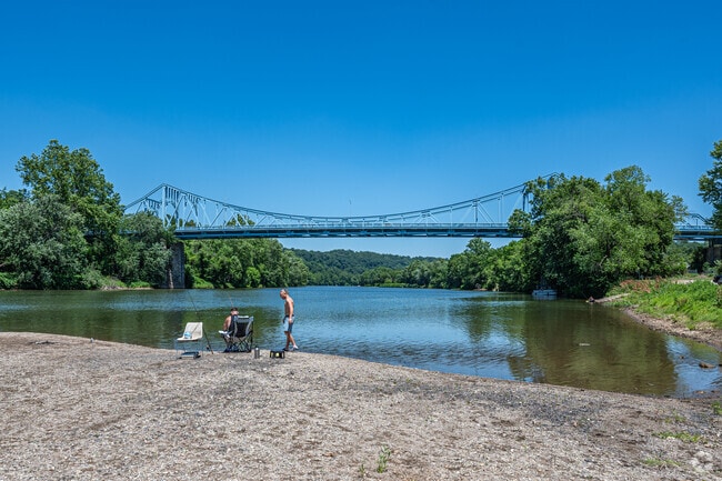 Residents of Greenock go fishing on the Youghiogheny River for fun in the sun.