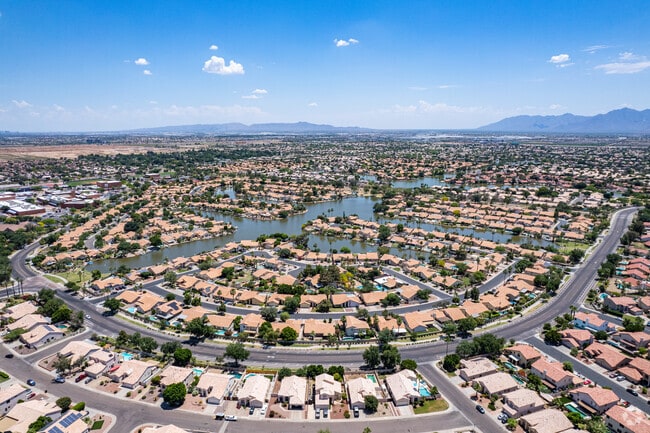 There are two scenic lakes at the heart of the Garden Lakes community.