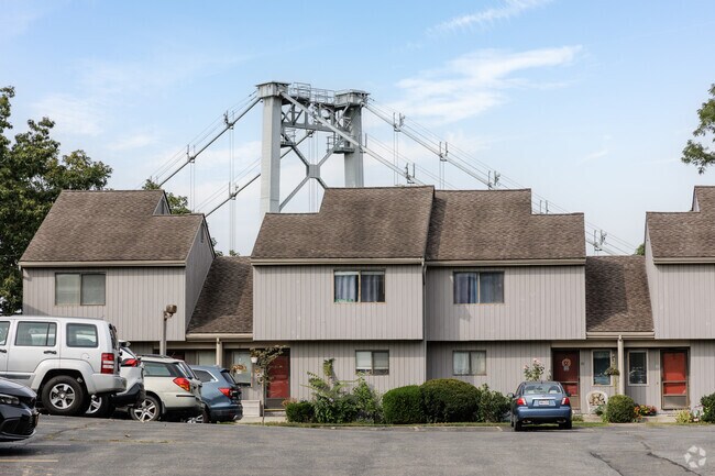 These townhomes in Port Ewen have a view of the newly restored Wurts Street Bridge.