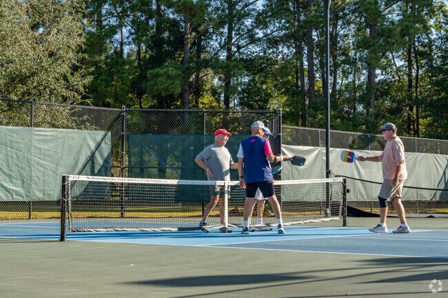 Pickleball is one of the more popular past times of Oldfield community members.