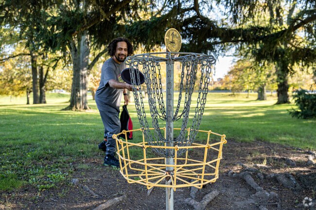 The joy of disc golf in full swing at Swinney Park Disc Golf Course in Fort Wayne, Nebraska.